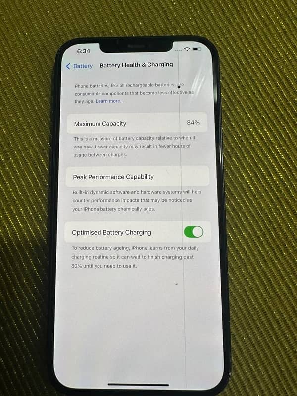 iPhone 12 Pro Max 128gb battery health 84 one dot 3