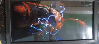 spider man picture with black frame