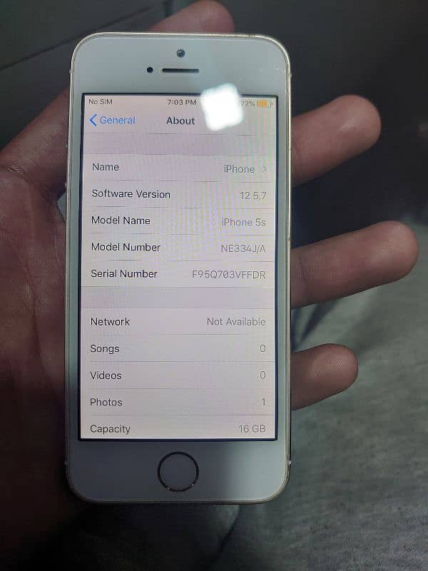 iphone 5s 16GB non PTA all ok oregnal phone 10/9 condition 3