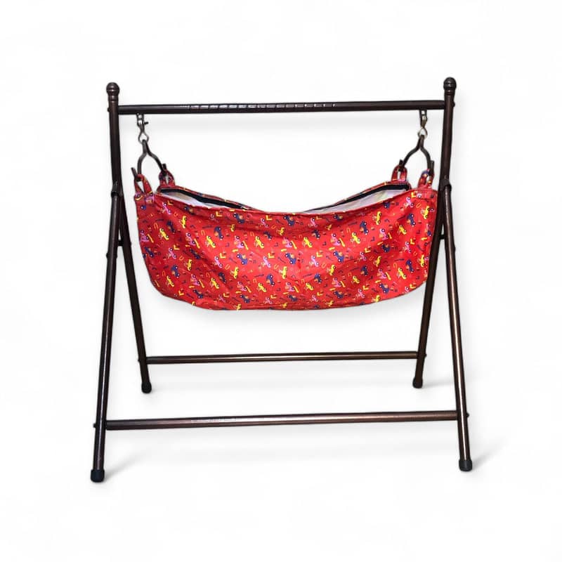 Folding Jhula Steel Cradle with Net Cloth 0