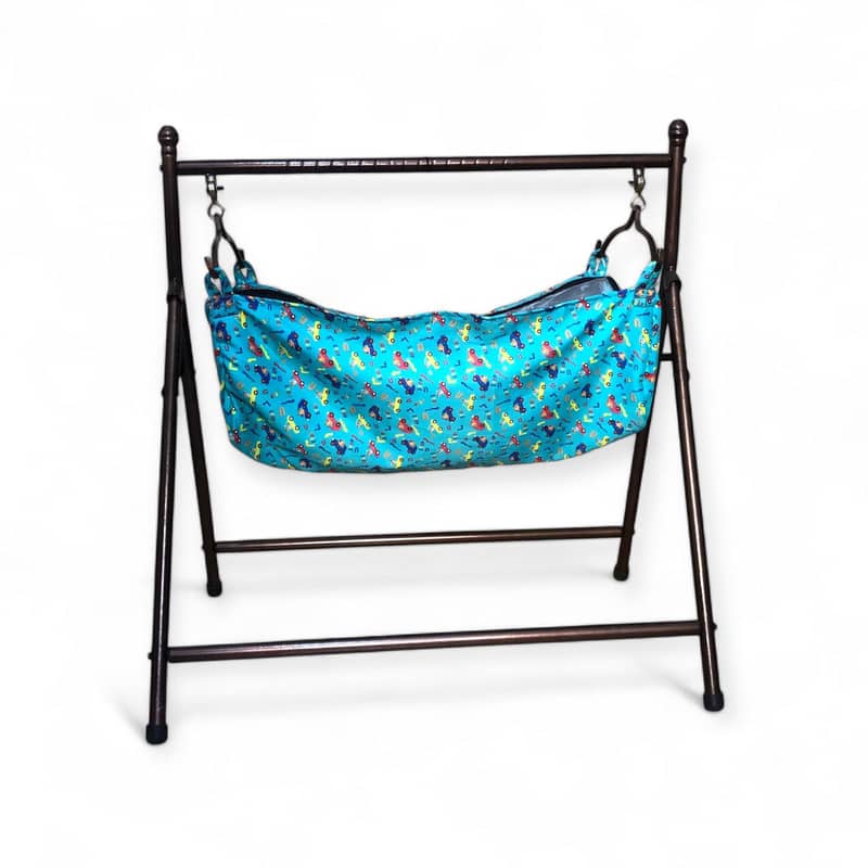 Folding Jhula Steel Cradle with Net Cloth 3