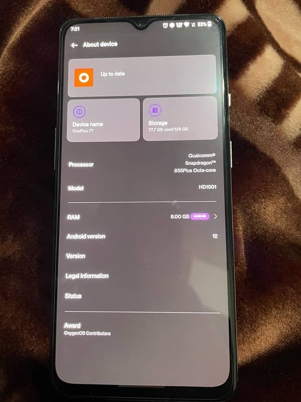 OnePlus 7t 8/128 Dual Sim 1