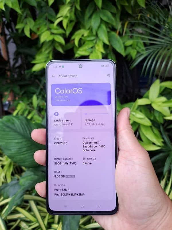 oppo Reno 12F 8/256 GB 03230916581 my what'sap 1