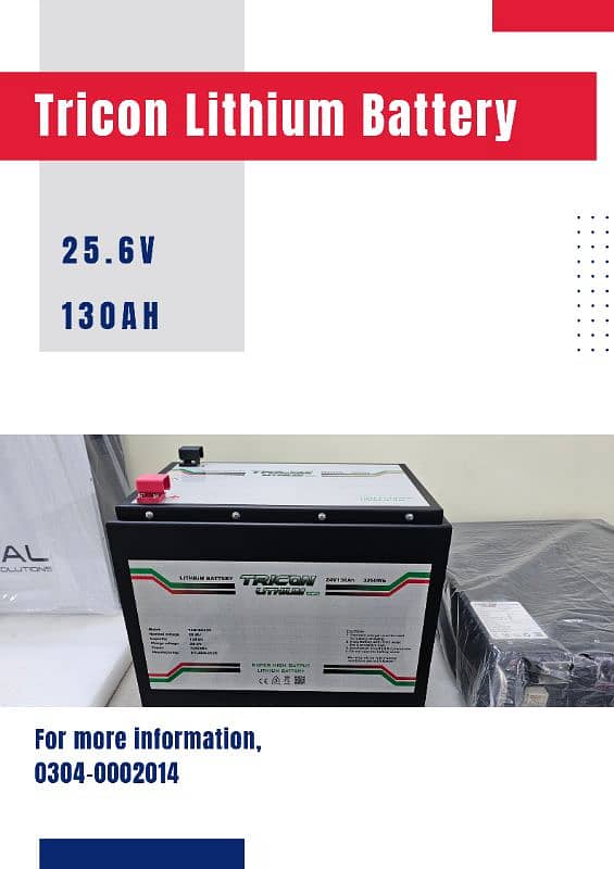 Lithium ion Batteries 24v 130Ah Tricon Lithium 0