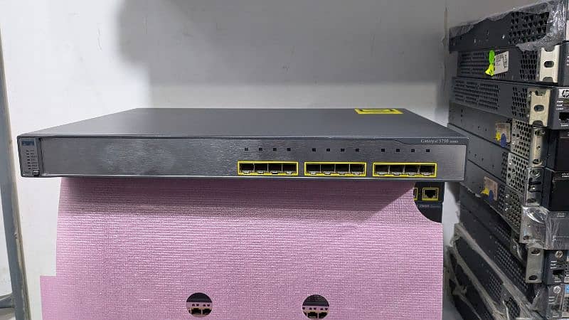 catalyst 3750 12port All SFP ports/switch/poe switch/switches for sale 1