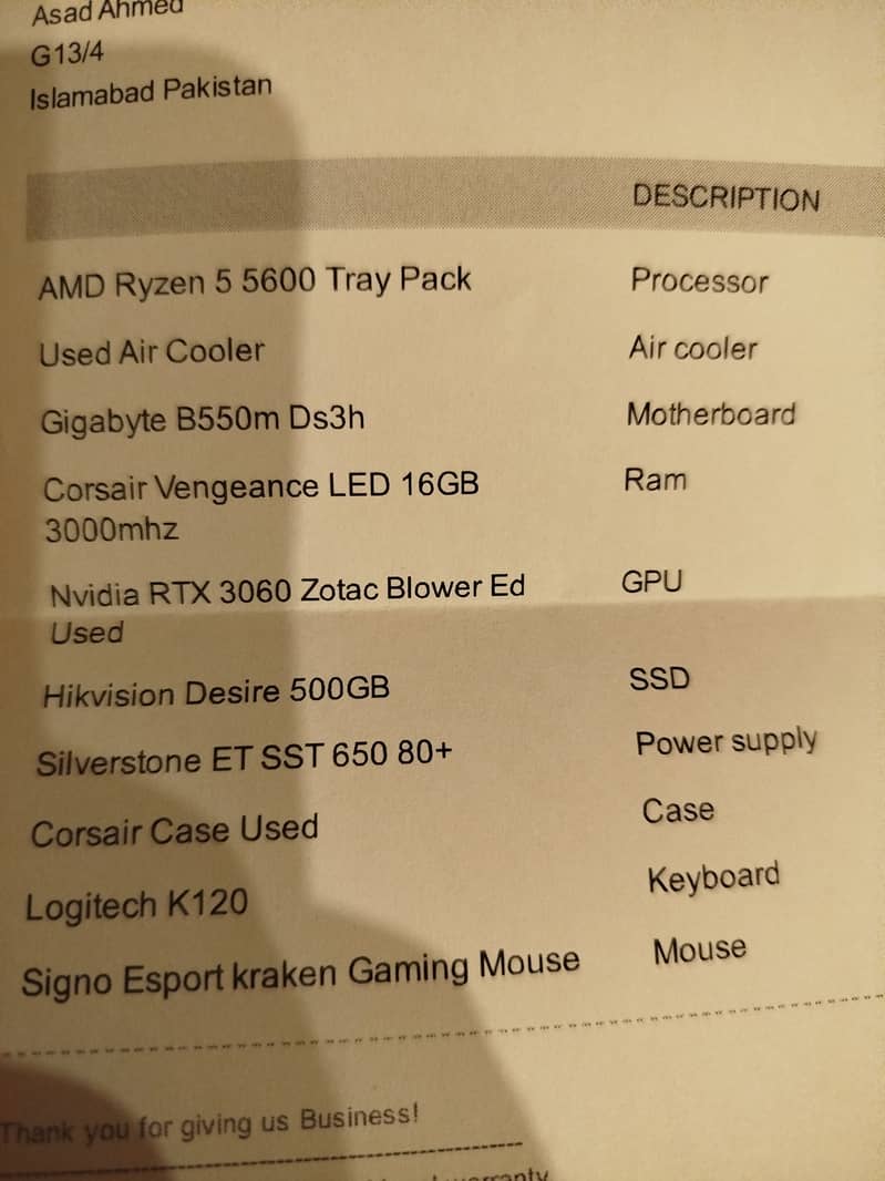 Gaming pc Ryzen 5 5600 5