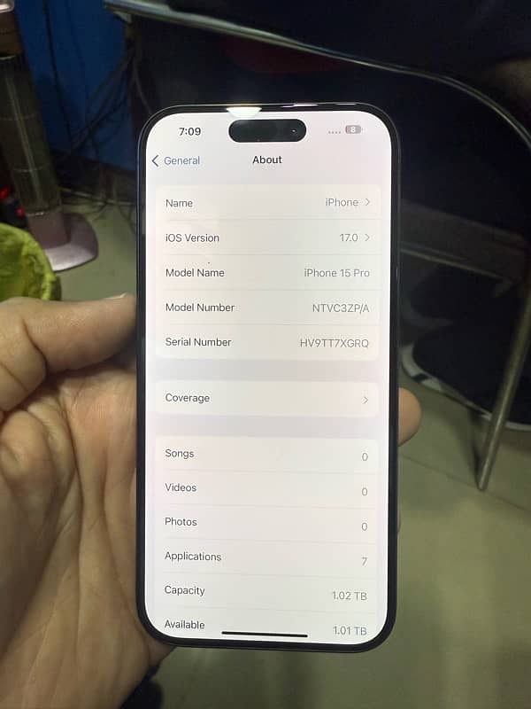 iphone 15 pro 1 TB Non PTA 0