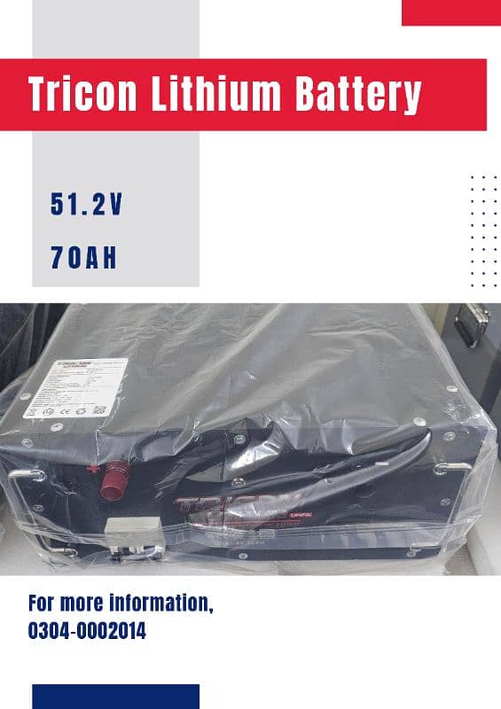 Lithium Battery 48v 70Ah Brand New Tricon Battery 0