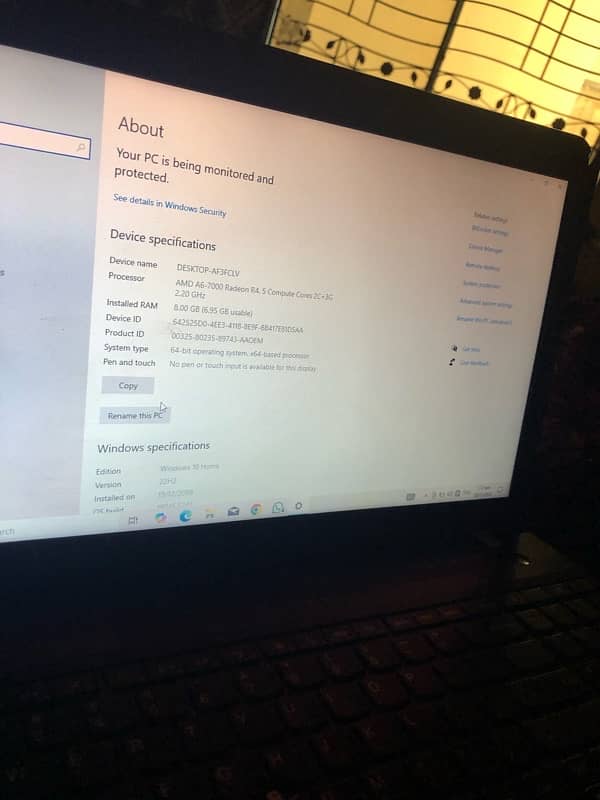 Lenovo Thinkpad amd 6 generation 8gB ram 320 Hard condition dkh lo 7