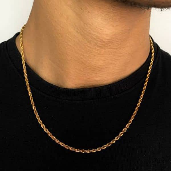 1 Karat Gold Plated Chain Man & Woman 2