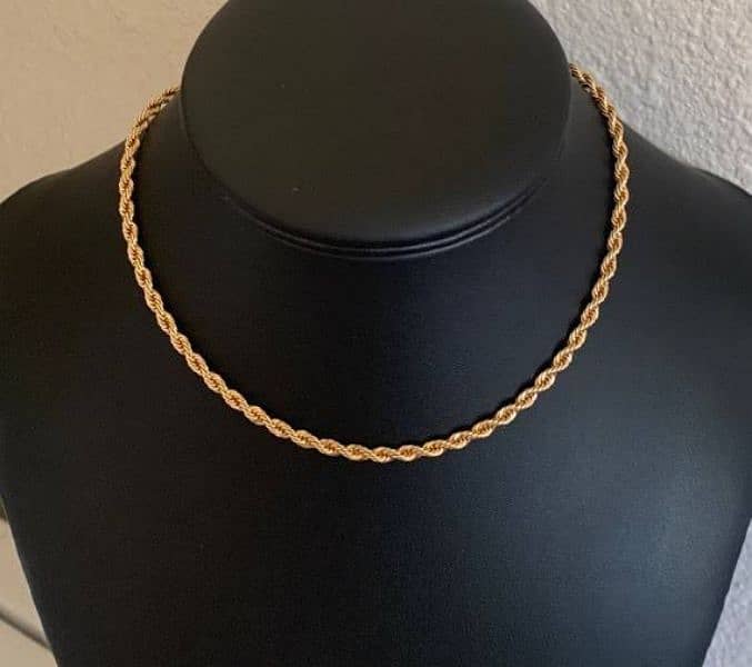 1 Karat Gold Plated Chain Man & Woman 3