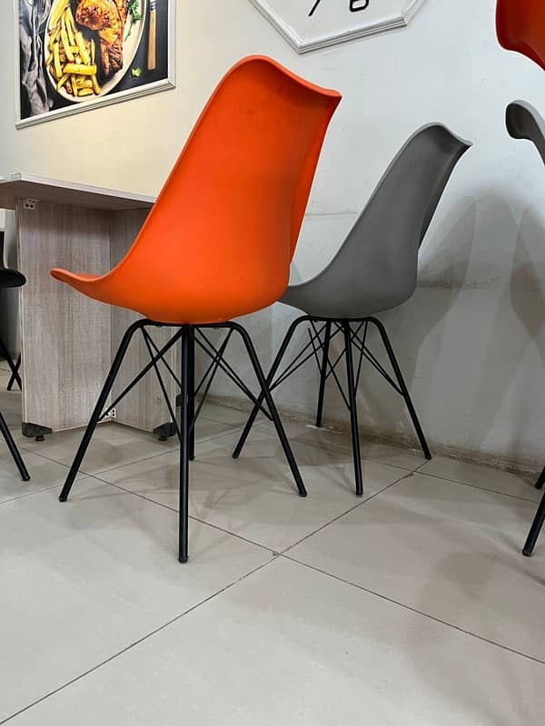 New imported chair 6 Black,6 orange,6 grey with soft cuisine 2