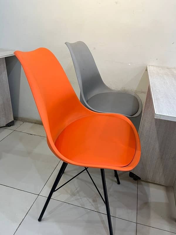 New imported chair 6 Black,6 orange,6 grey with soft cuisine 3