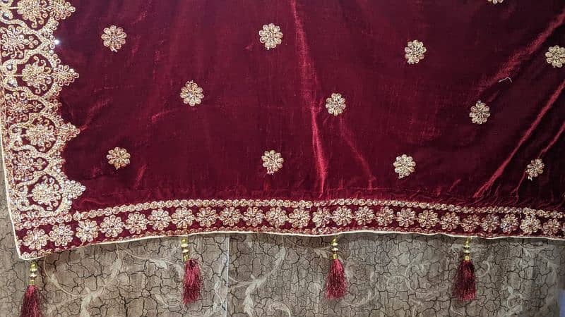 Velvet Shawl Embroidery Dori work Shawl Ladies and Gents 4