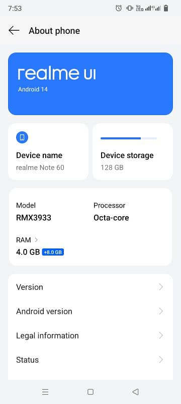 note 60 realme only 7 days use 9