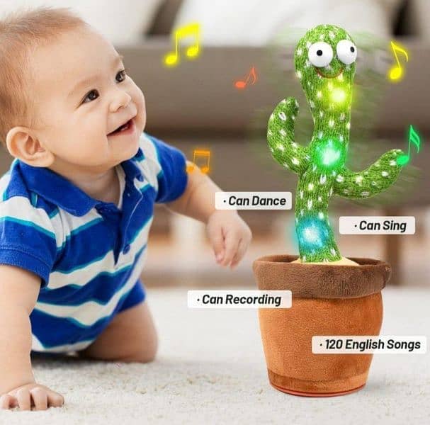 Dancing Cactus Plush Toy 20+ sounds for Kids with Free Delivery 0