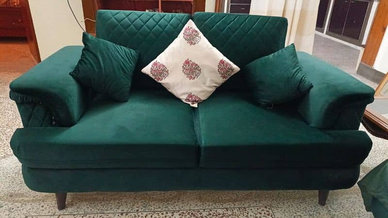 green velvet sofa set 1