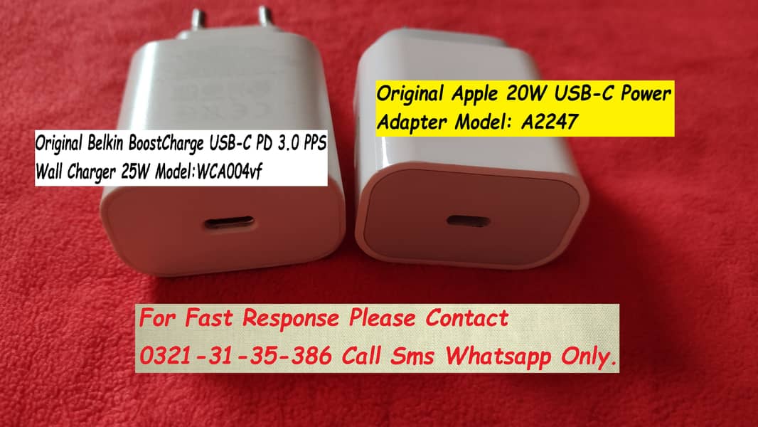 original belkin apple 25w 20w usb c fast charger 7