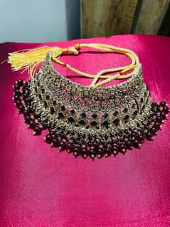 artificial bridal set with jhumka teeka