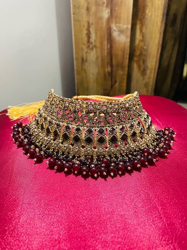 artificial bridal set with jhumka teeka 1