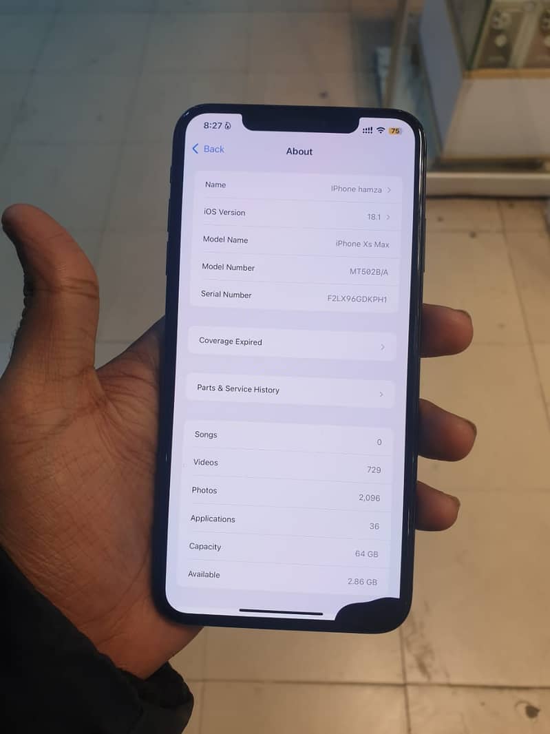 iphone xs max 64gb PTA 3