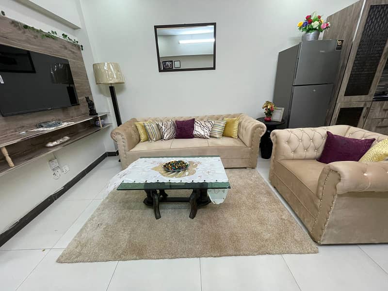 One bedroom fully furnished apartment available for rent in E-11 Islamabad 7