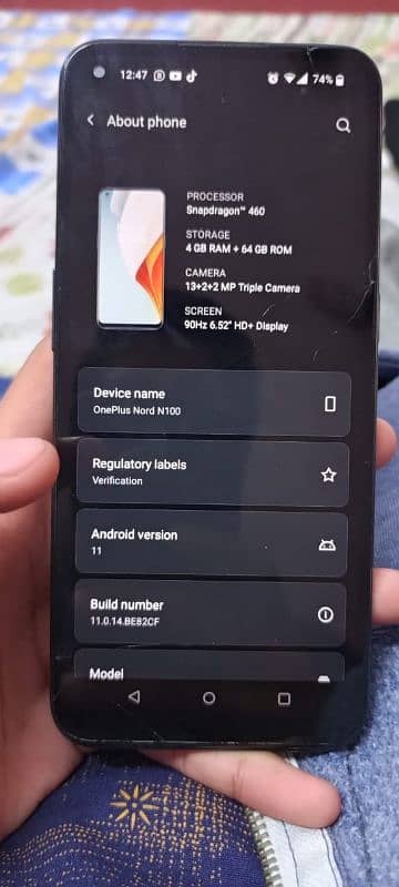 one plus Nord N100 pta official approved single SIM 4/64gb all okk 4