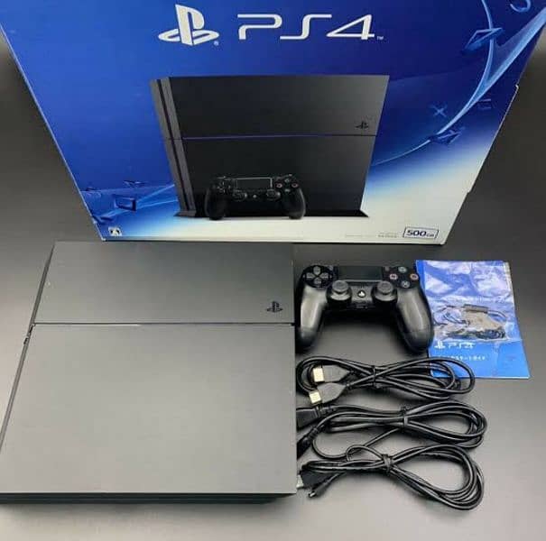 playstation 4 with 2 controllers 0