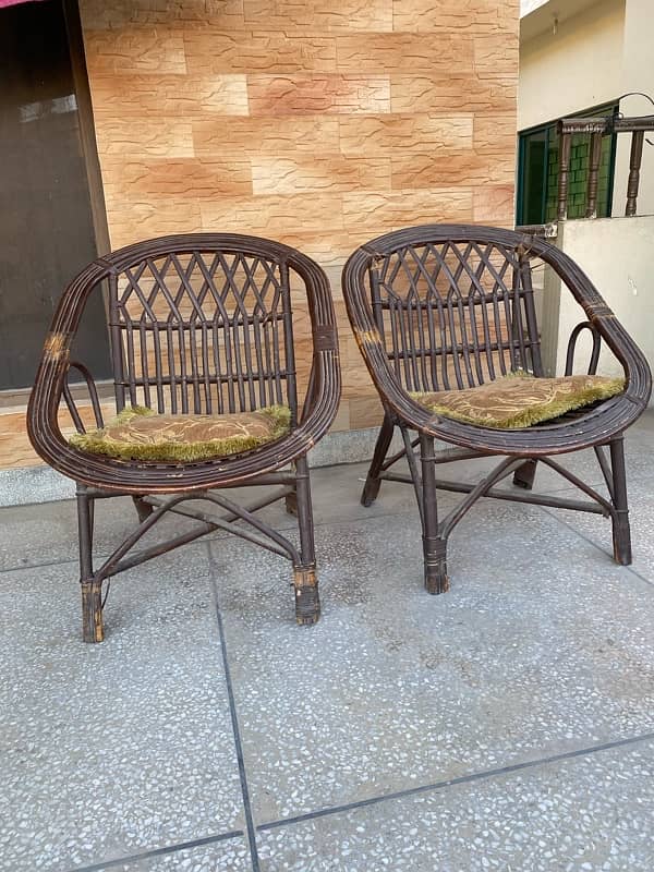 Cane Chair Set For Sale urgent 0