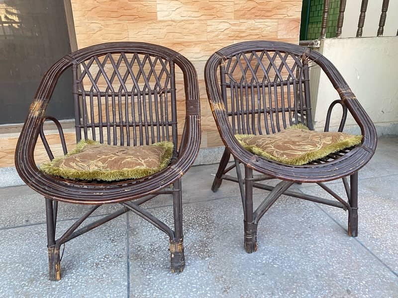 Cane Chair Set For Sale urgent 1