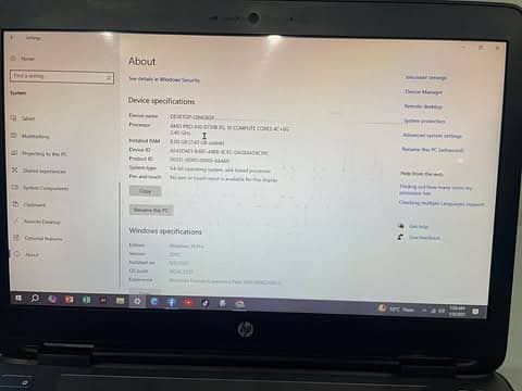 HPcorei5 gen6th ,8GB/256GB,probook,10/10 3