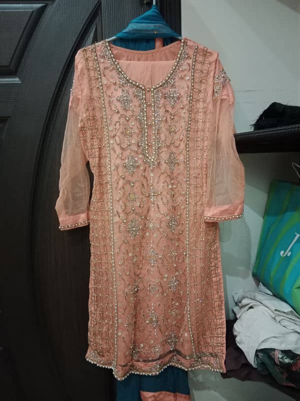 wedding dress with sharara for sale 6