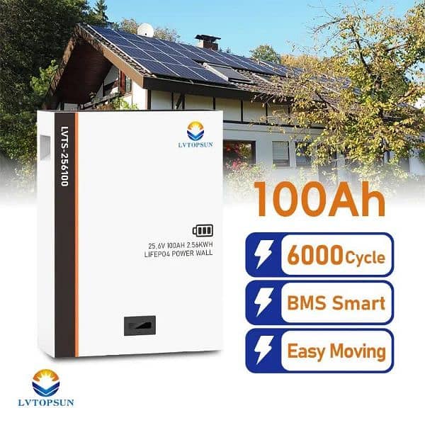 LVTOPSUN 25.6v100ah(24v) Lithium battery 0