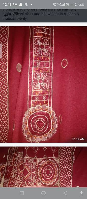 embroidered 3piece  suits for sale 4