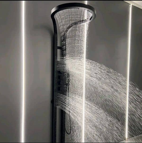 latest modern piano and waterfall style shower set 0