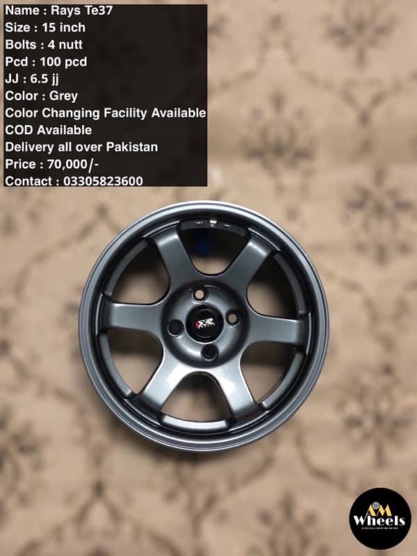 15 inch 4 nutt alloy rims 3