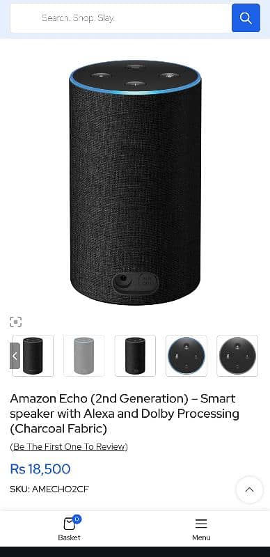 Alexa Echo Dot Second Generation with adapter free home delivery 5