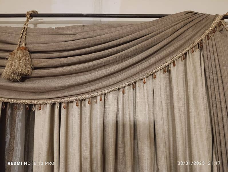 Formal Curtain with Sheer & Rod,Pelmet and Tassels 6