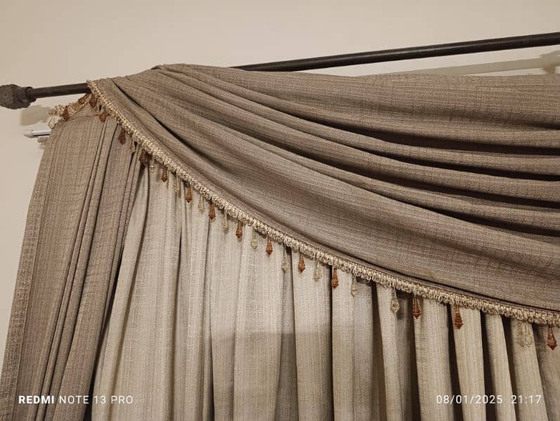 Formal Curtain with Sheer & Rod,Pelmet and Tassels 7