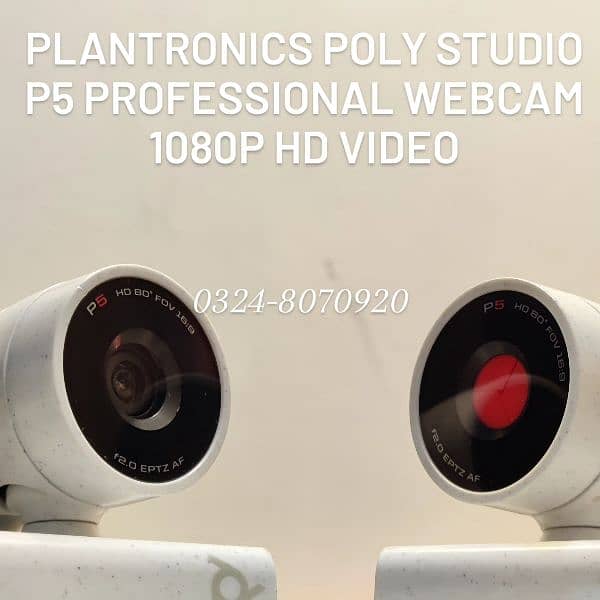 Plantronics Poly P5 Webcam HD 1080 Recording MacBook Meeting Call Zoom 5