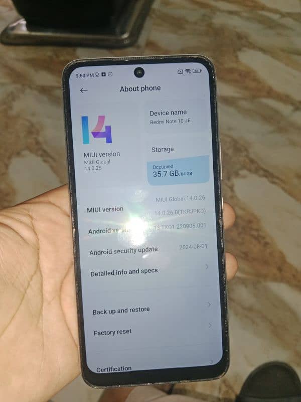 Redmi note 10 pro5G used 4 64GB non pta 4