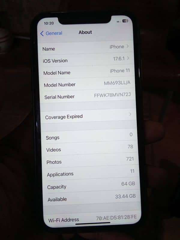 iphone 11 non PTA with box 64gb 10