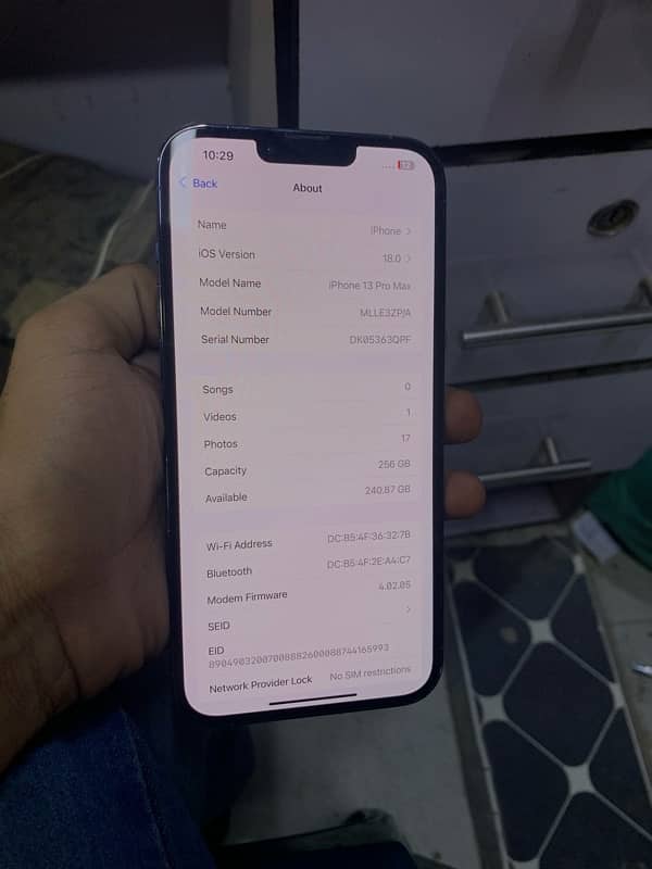 I phone 13 pro max pta approved 256 gb 8