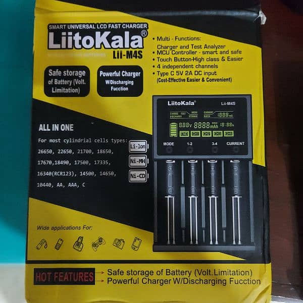 LiitoKala Lii-M4S Smart Charger LCD Display for 18650 AA AAA battery 2