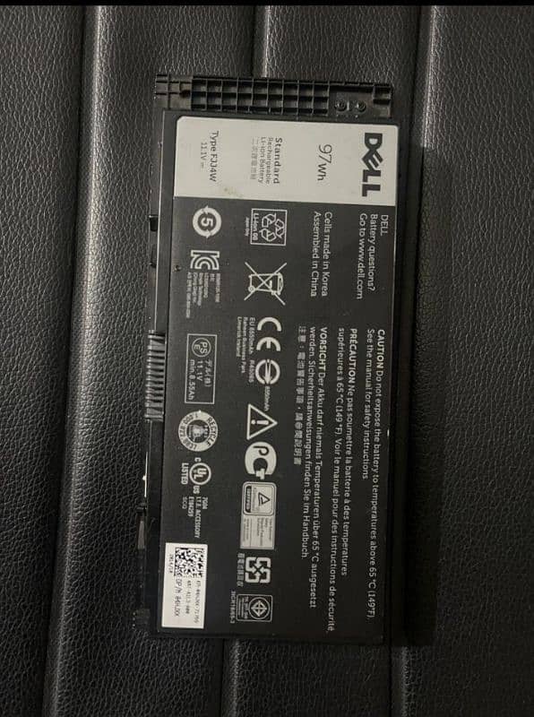 Genuine Dell Workstation Laptop Battery 0