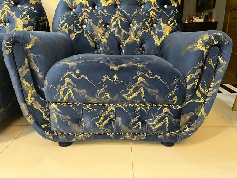 Navy Blue Sofa Little Used 1