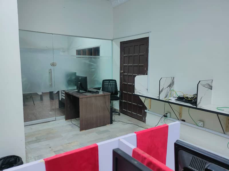 Portion office for rent 2500sqft it n software house in shahar e Faisal 13