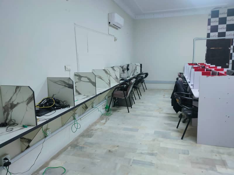 Portion office for rent 2500sqft it n software house in shahar e Faisal 14