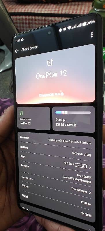 OnePlus 12 (PTA Approved Official) 16/512 GB 8