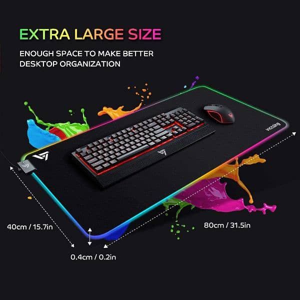 VictSing [15in x 31in] RGB Gaming Mouse Pad 3